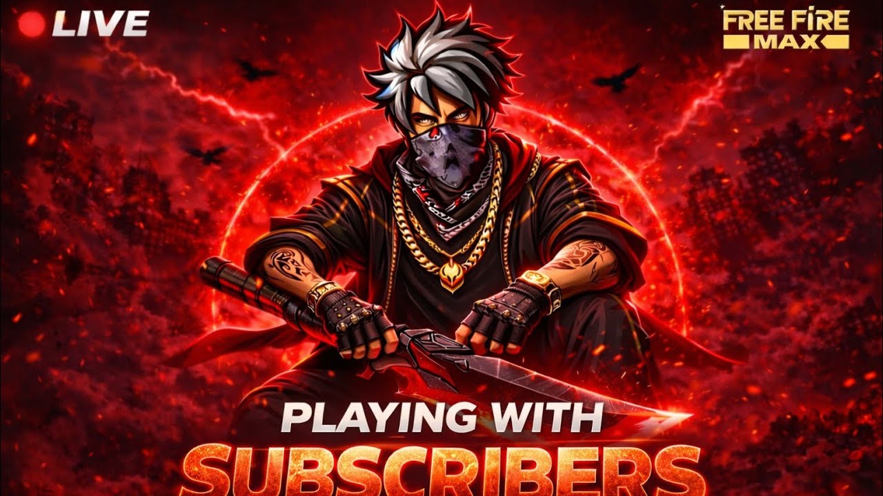 🔴Hacrr FF is Live. Playing with subscribers🥹,in Telugu Free fire gaming in Live🔴