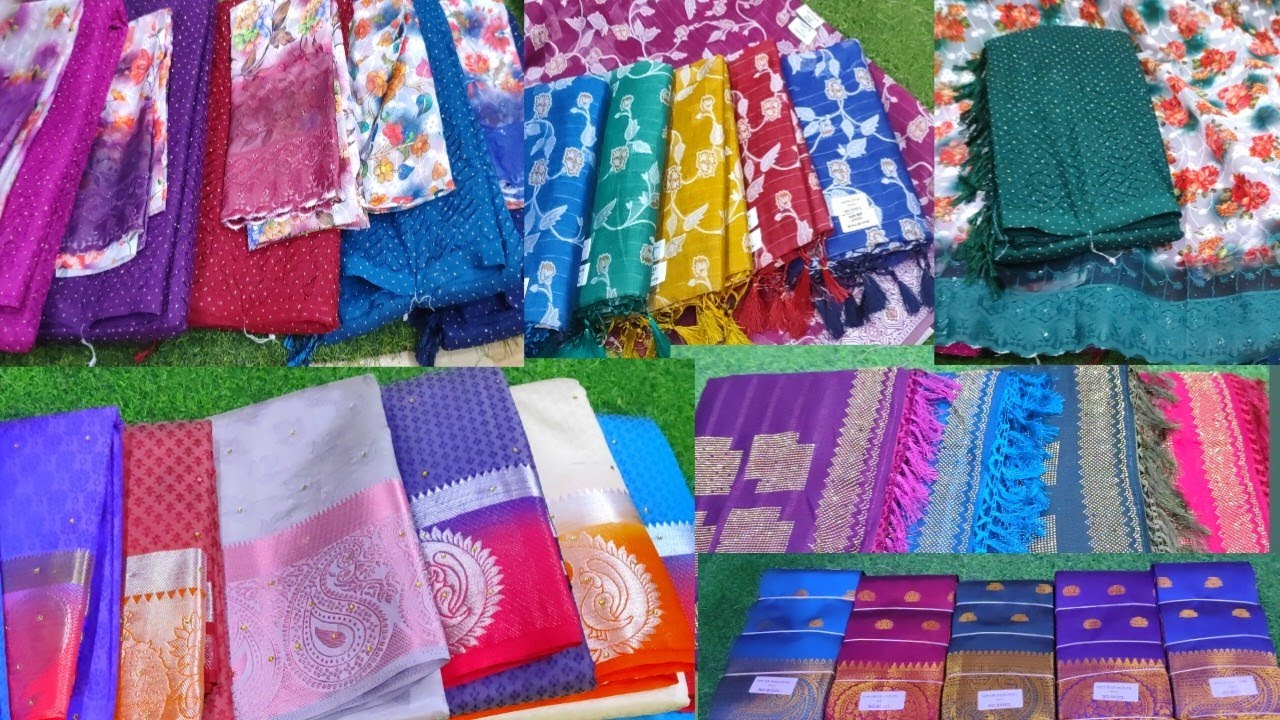 ₹500 மதிப்புள்ள சேலைய 200 ரூபாய்க்கு இங்க தராங்க மிஸ் பண்ணிடாதீங்க / aadi offer sale / saree shop