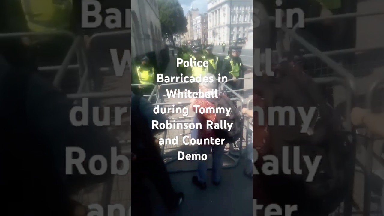 Police Barricades in Whitehall 27/7/24 #freepalestine #demonstration #london