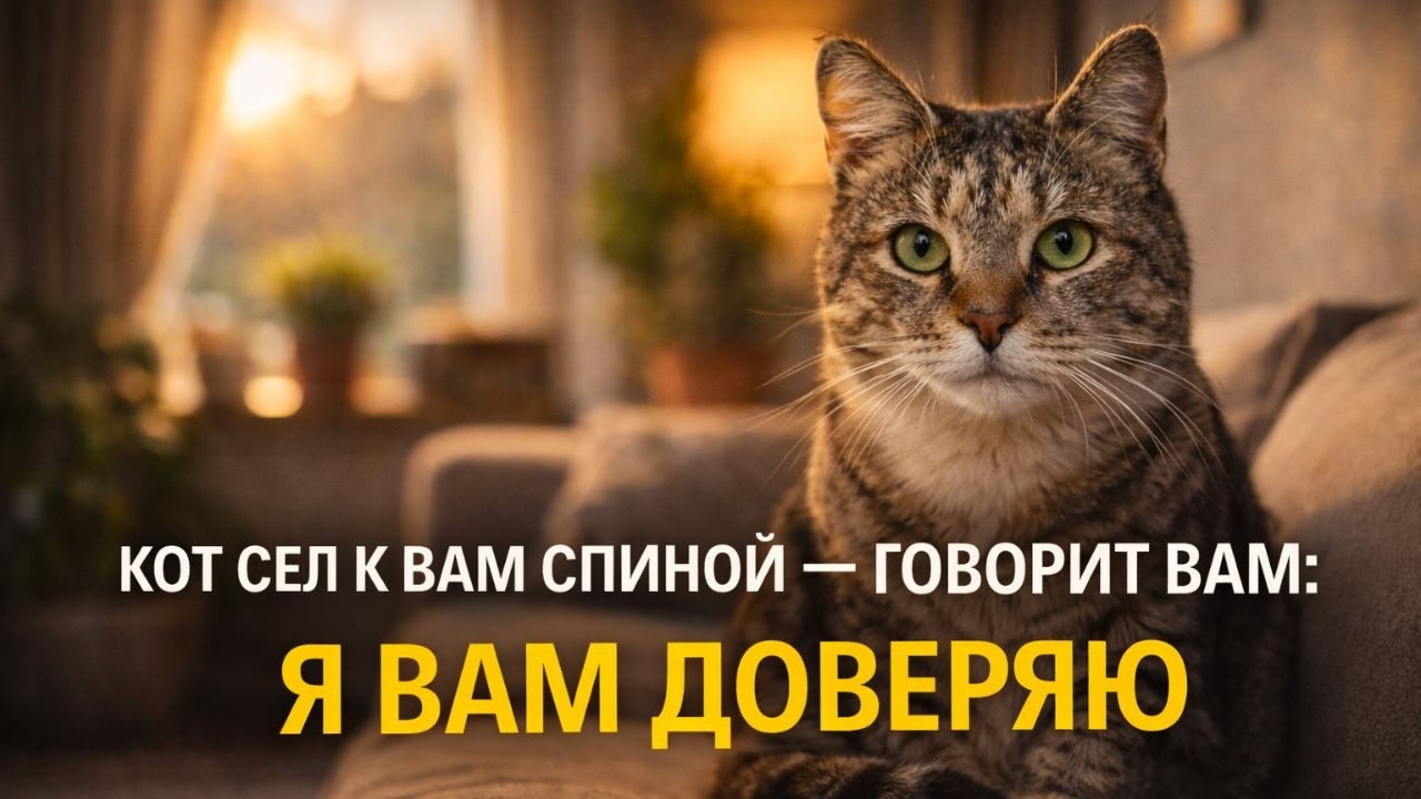 Почему кот садится к вам спиной — и почему это знак доверия