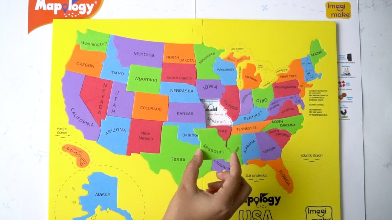 Imagimake | Mapology | USA Map | Play & Learn | #educationaltoys
