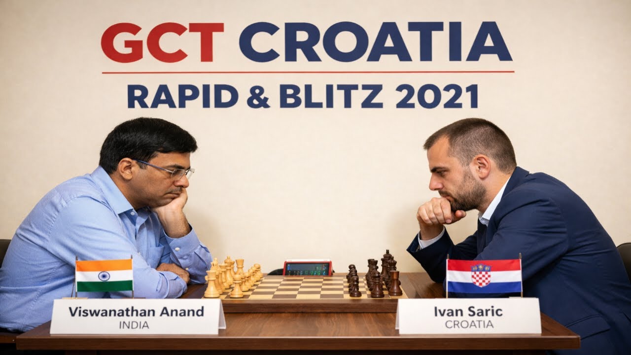 Viswanathan Anand vs Ivan Saric • GCT Croatia Rapid & Blitz. 2021