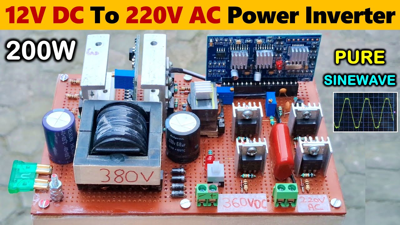 Finally Completed - 12V DC To 220V AC 200W Inverter - 200W Pure Sinewave Inverter - Gyan Unboxer TV