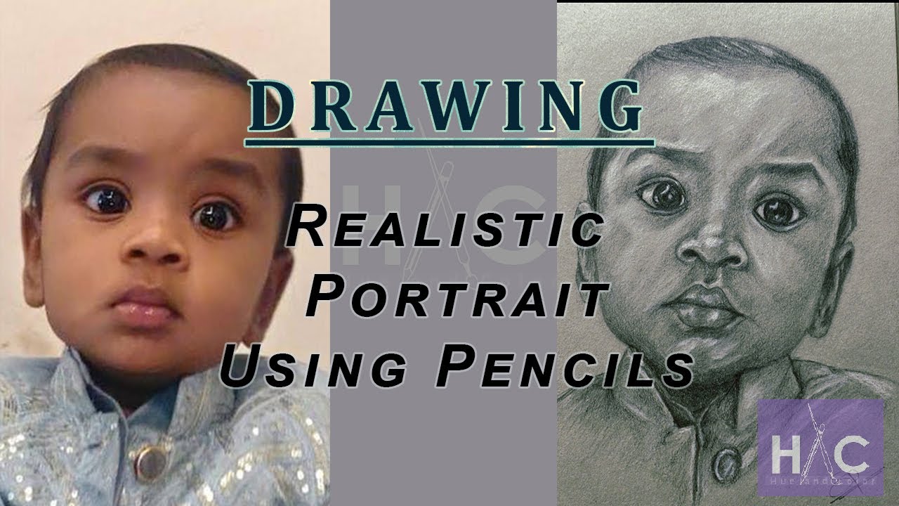 Drawing a Realistic Portrait Using Pencils | Step-by-Step Process