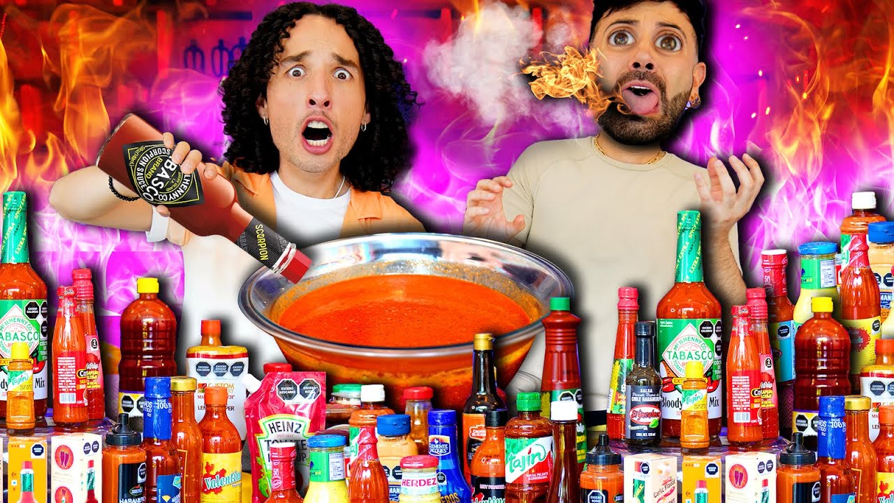 MEZCLAMOS TODAS LAS SALSAS DEL SUPERMERCADO, PICANTE, EXTREMO, DIABLO, ULTRA HOT 🔥🔥🔥 RULÉS