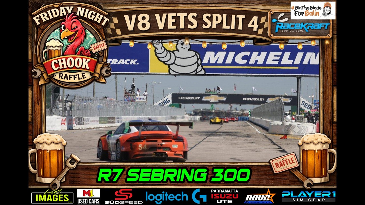 RaceKraft Simulations V8 Veterans //  S26 // S4 // RND7 // Sebring 300