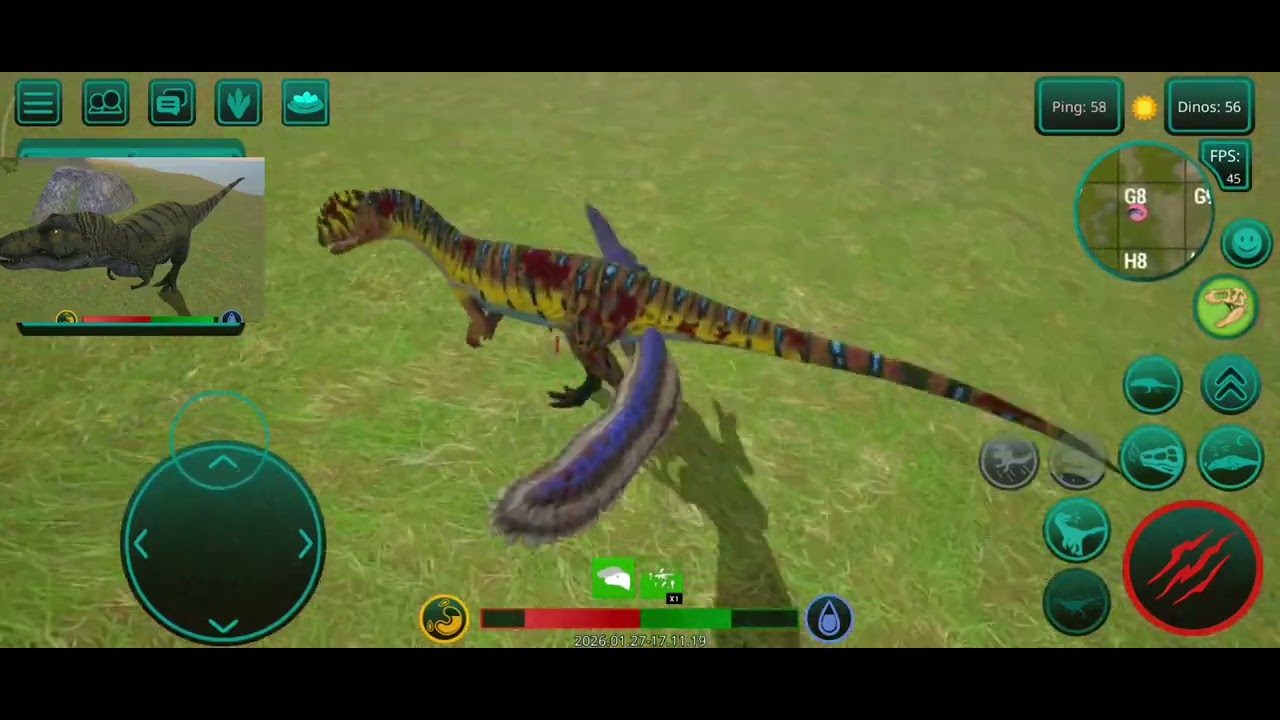 Deinonychus gameplay in sandbox and normal server #bloodyspino#thecursedisle#deinonychus  #dreamdust