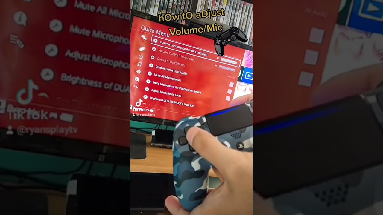 How to Adjust PS4 mic/audio volume  . #Shorts