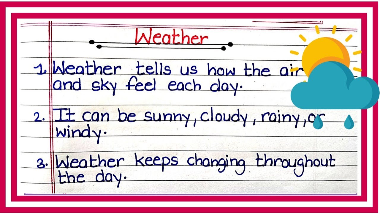 10 lines on Weather in English | 10 Lines Essay on Weather | Weather Par 10 line English Mein | ABM