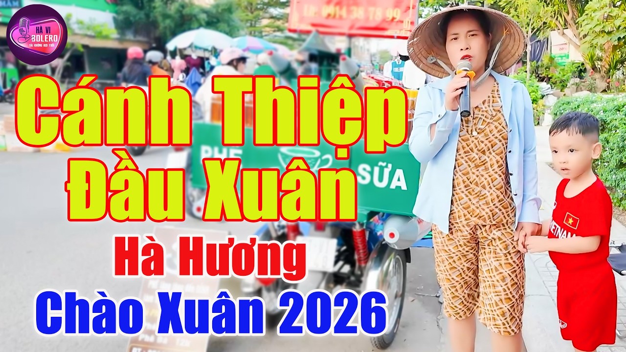 Cánh Thiệp Đầu Xuân - 2 Mẹ Con Hát Rong Đường Phố Chào Xuân Năm Mới 2026 | Hà Hương