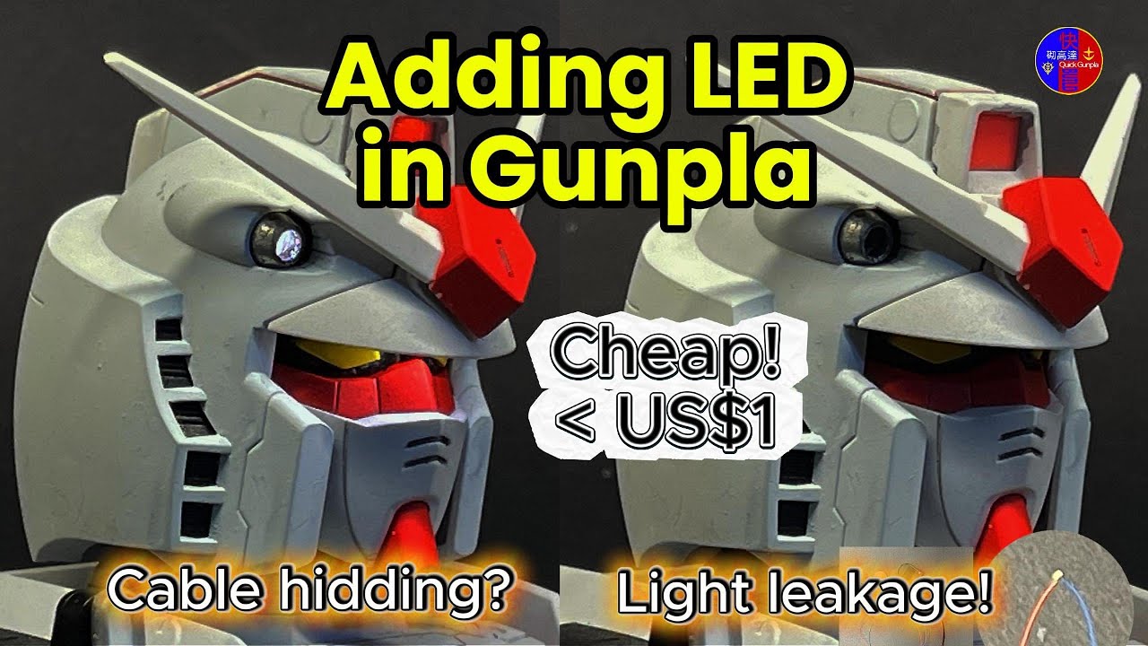 How to Add Cheap LED in Gunpla? A quick and simple DEMO!