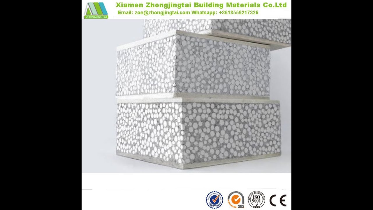 Xiamen zhongjingtai building materials factory produce EPS cement sandwich panel installation guide