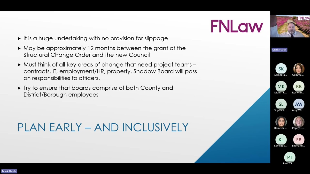 Local Government Reorganisation - Employment Issues to Consider