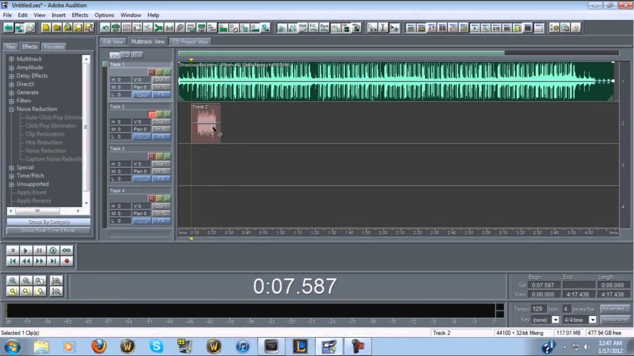 How I mix vocals in Adobe Audition
