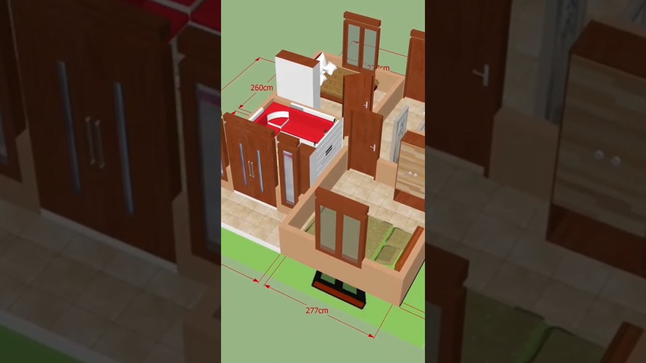 Denah Rumah 6x7 meter #shorts #denahrumah