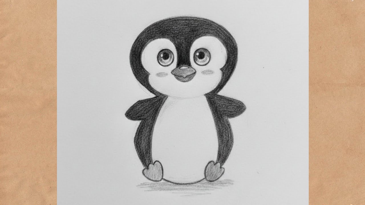 How to Draw a Cute Penguin Step by Step | খুব সহজে কিউট পেঙ্গুইন আঁকা শিখুন
