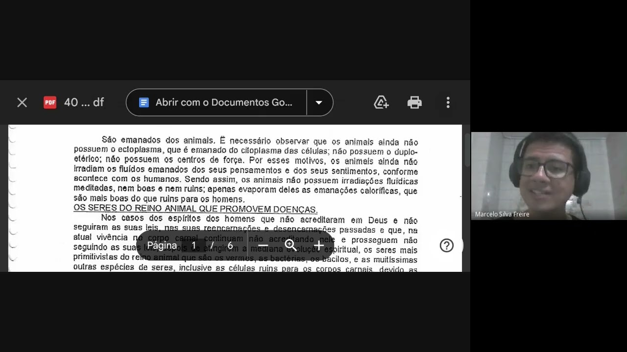 Grupo de Estudos - 40a. aula - Curso Teórico e Prático de Espiritismo