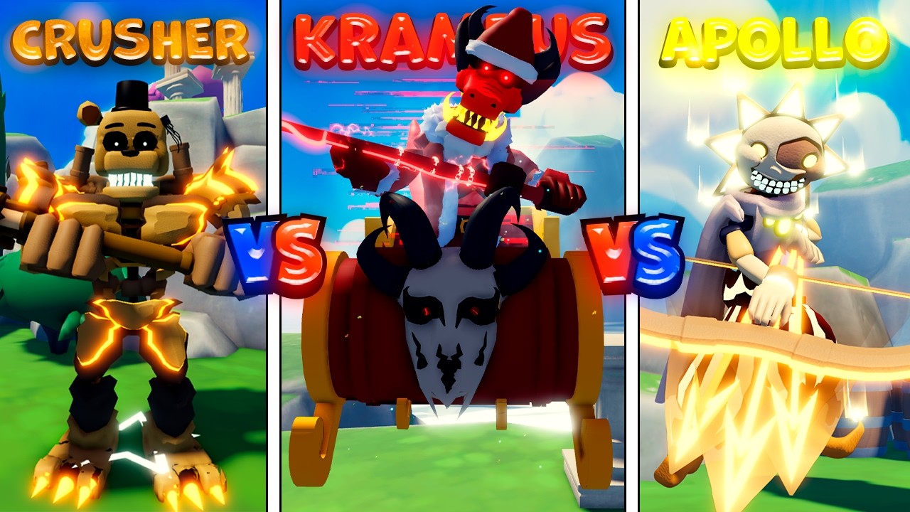 КТО ЛУЧШЕ? Titan Crusher Freddy vs Old Man Krampus vs Apollo's Sun в FNTD!