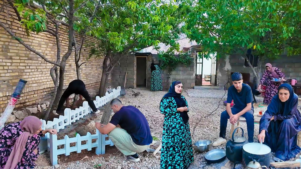 Installing Concrete Fences Around Milad&rsquo;s Garden🏡 | Milad Agrees to Amir&rsquo;s Migration with the goats.