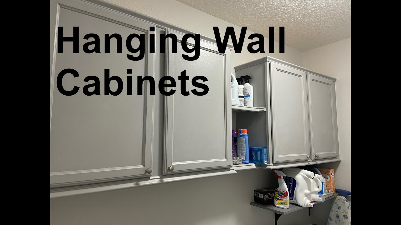 Hanging Wall Cabinets in a Laundry Room
