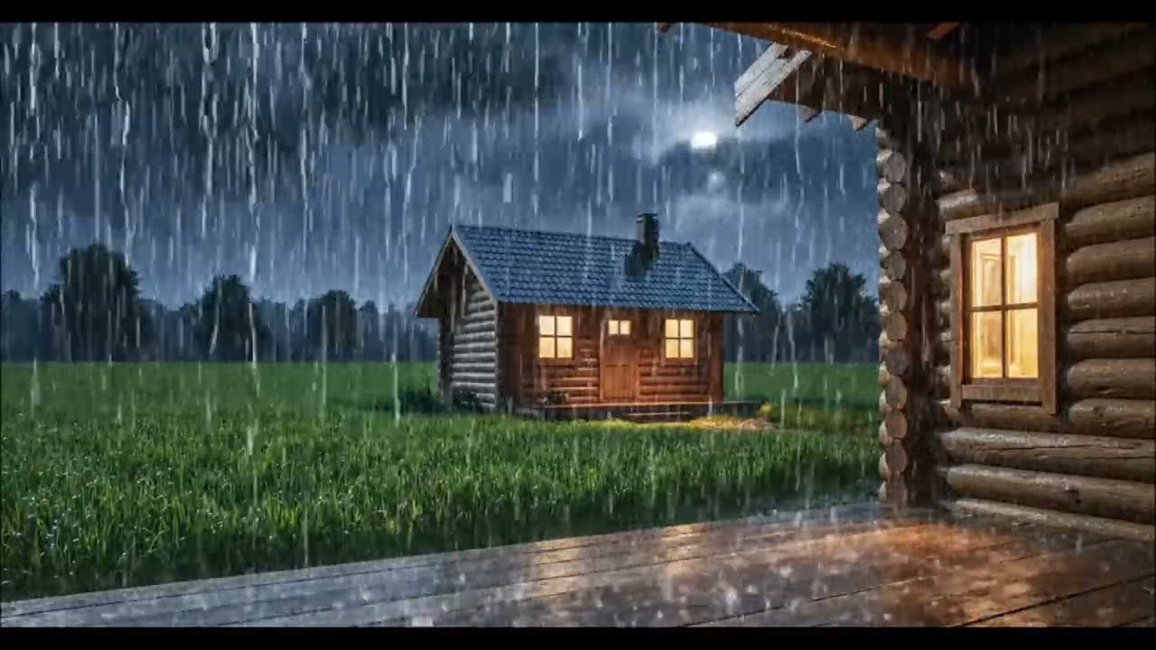 Sleep Fast With the Sound of Rain Falling in the Meadows - ASMR