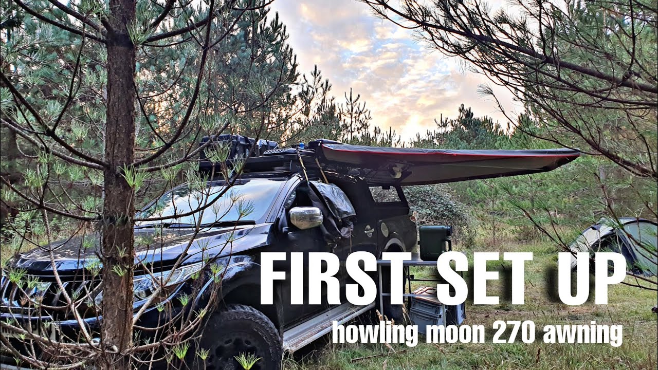 FIRST SET UP, Howling Moon 270 Awning.