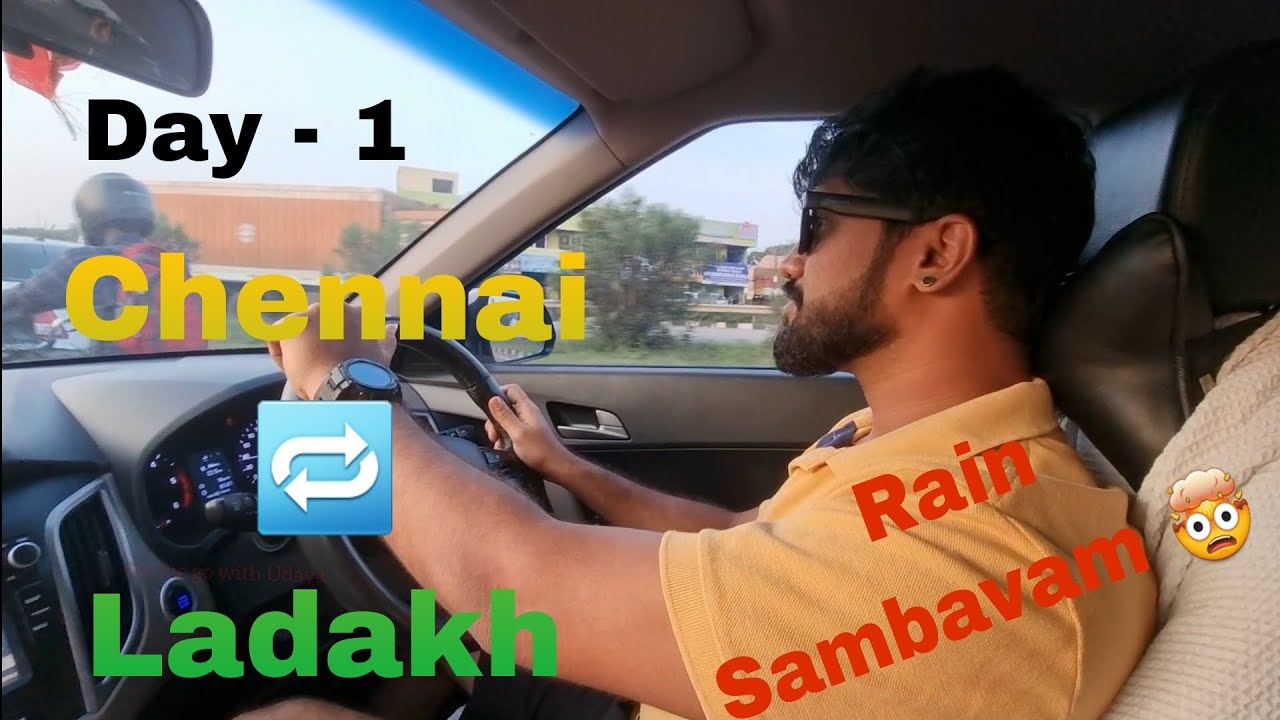 Chennai to Ladakh🚙🏔 CHN - HYD|  Ride Sep' 2023| Tamil| Day 1 🤩 Adventure Begins 🧭