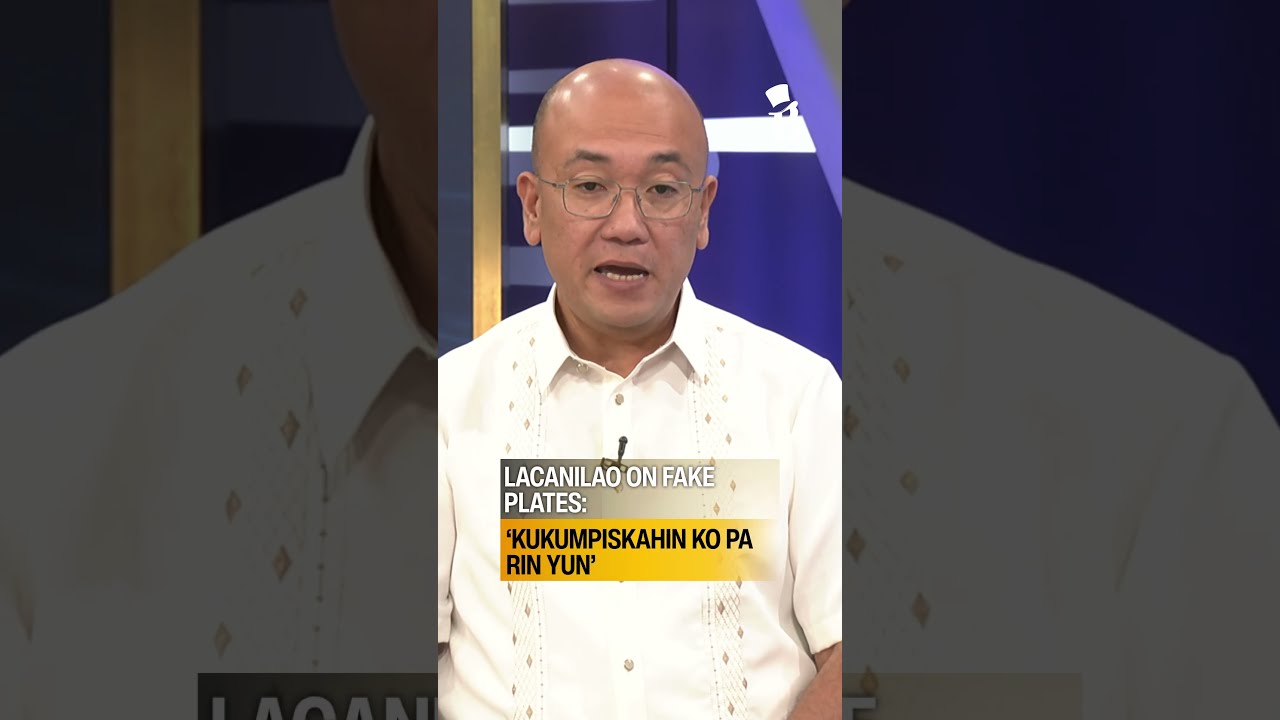 Lacanilao on unauthorized plates