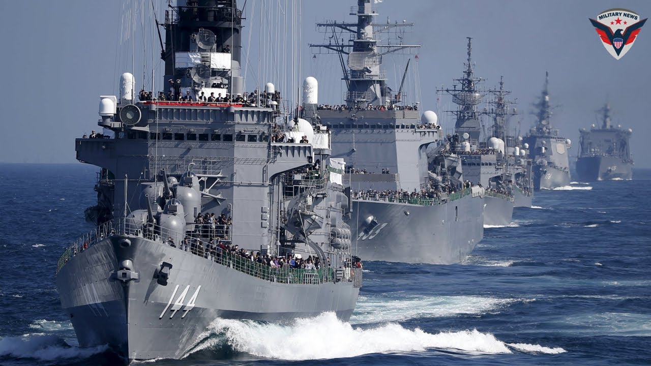 NATO Warships Train Alongside the World's Largest Aircraft Carrier