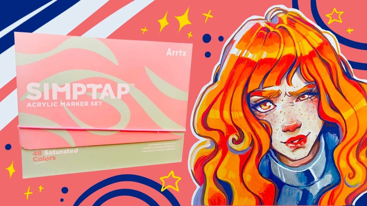 ARRTX SIMPTAP MARKER REVIEW ✨🌸 + OC Drawing and voiceover