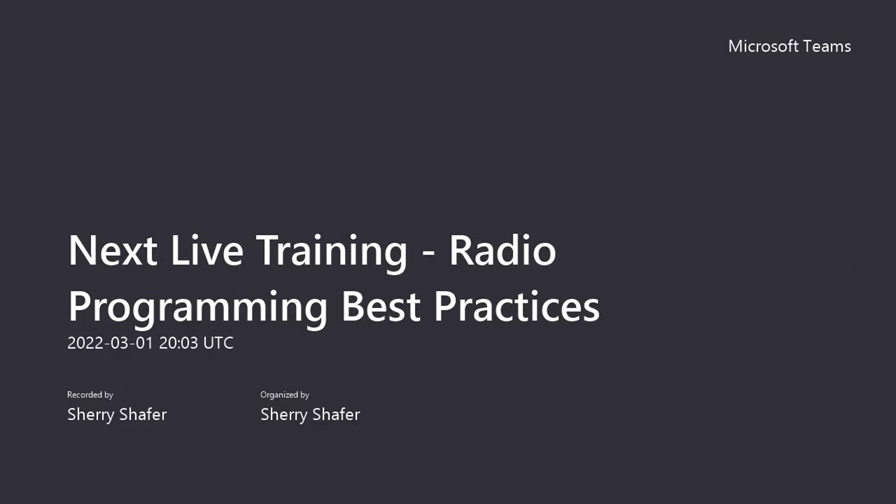 Radio Programming Best Practices