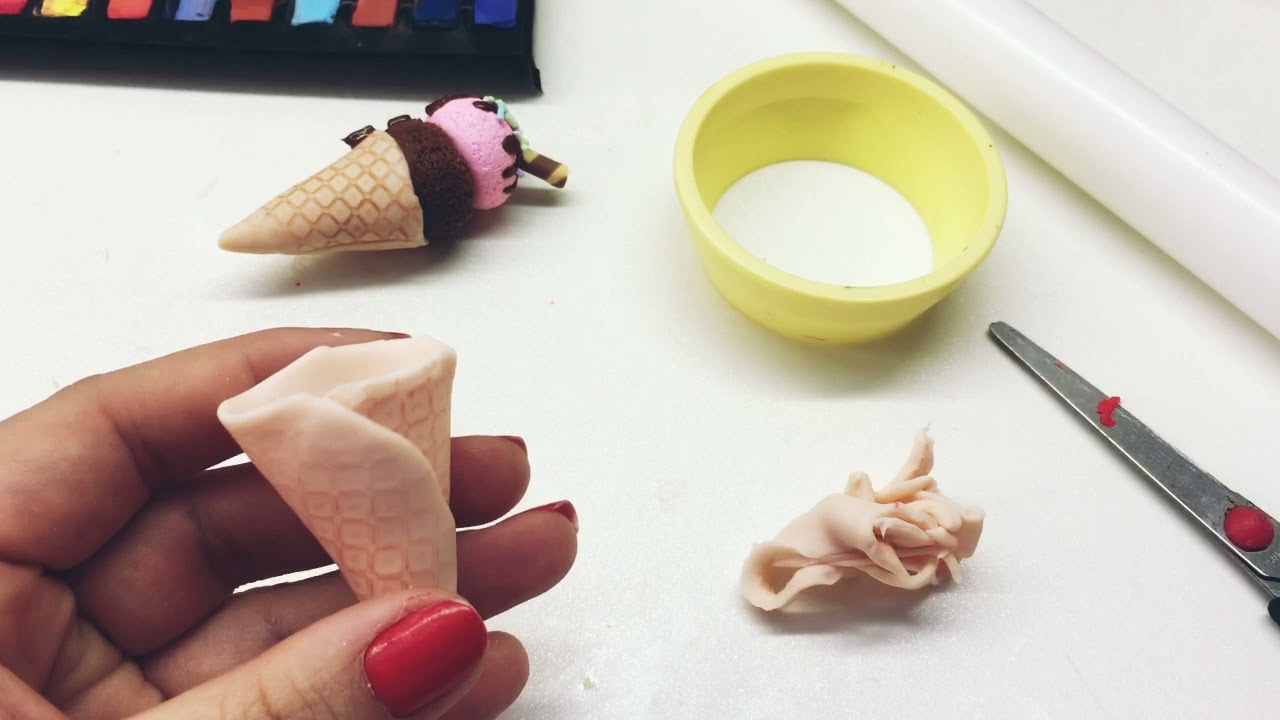 Sorvete 3D em biscuit (sem moldes)