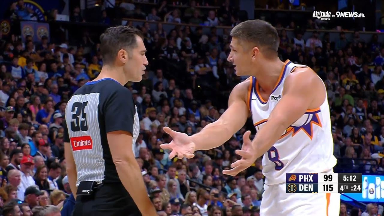 Nikola Jokic delay of game baiting Grayson Allen and a technical on the Suns - 10/25/25
