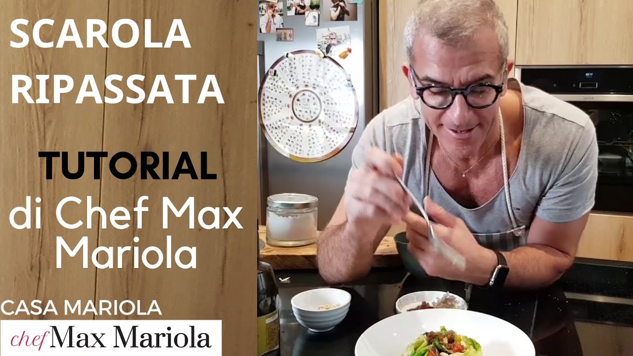 SCAROLA RIPASSATA CON UVETTA E PINOLI - TUTORIAL - video ricetta di Chef Max Mariola