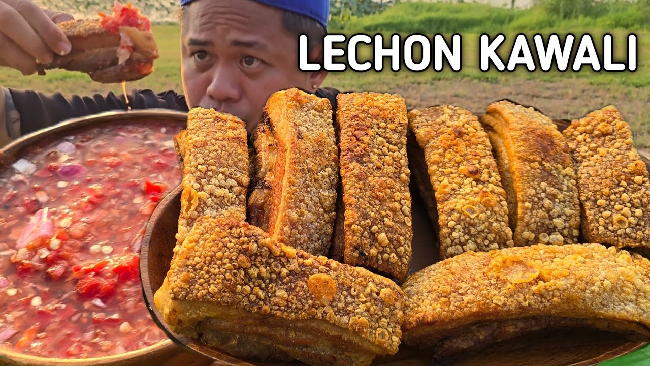 LECHON KAWALI | PANCIT CANTON | OUTDOOR COOKING | MUKBANG PHILIPPINES