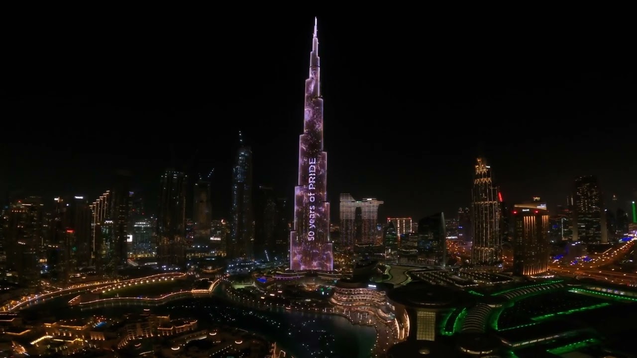 Al Fardan Exchange's New Identity Logo Reveal on the tallest building  Burj Khalifa