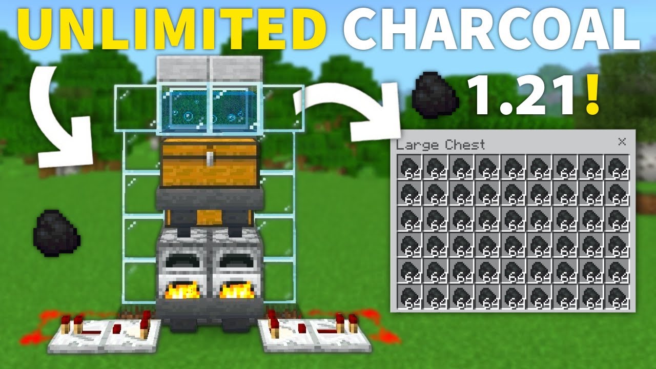 THE BEST 1.21 CHARCOAL FARM TUTORIAL in Minecraft Bedrock (MCPE/Xbox/PS4/Switch/PC)