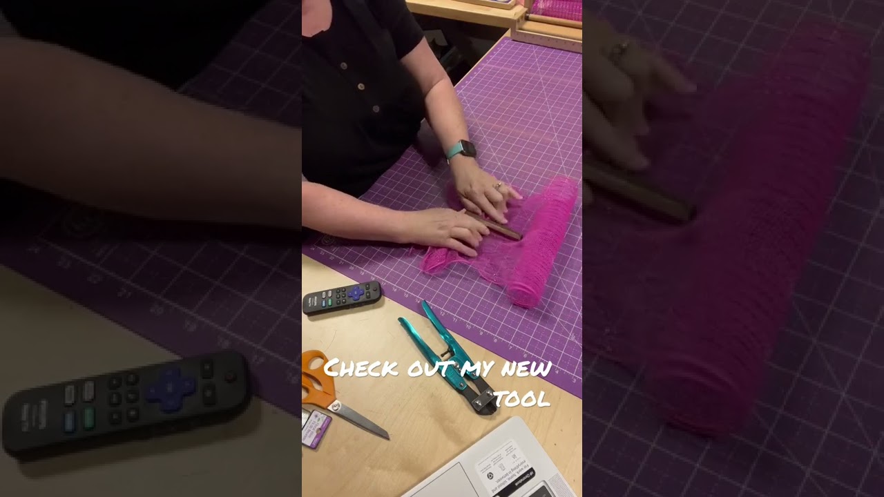 Check out my new tool. This helps you create an awesome ruffle for your wreath