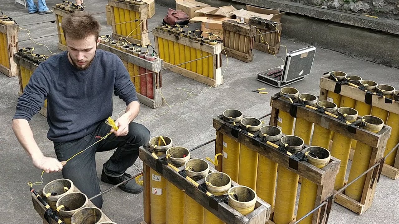 I'm back! Professional firework set up
