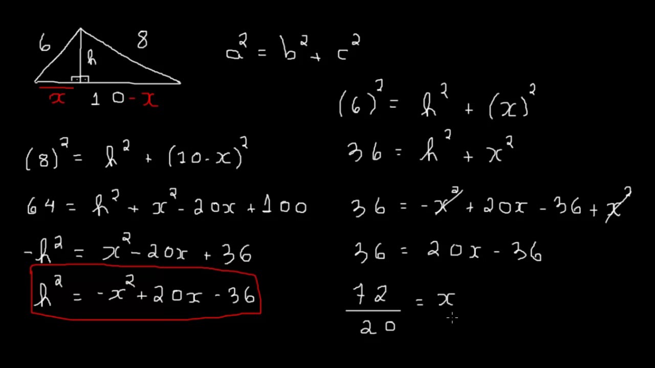Calcular a altura de um triângulo Escaleno