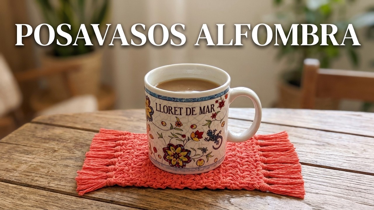 Crochet POSAVASOS ALFOMBRA el posavasos a crochet más fácil de tejer