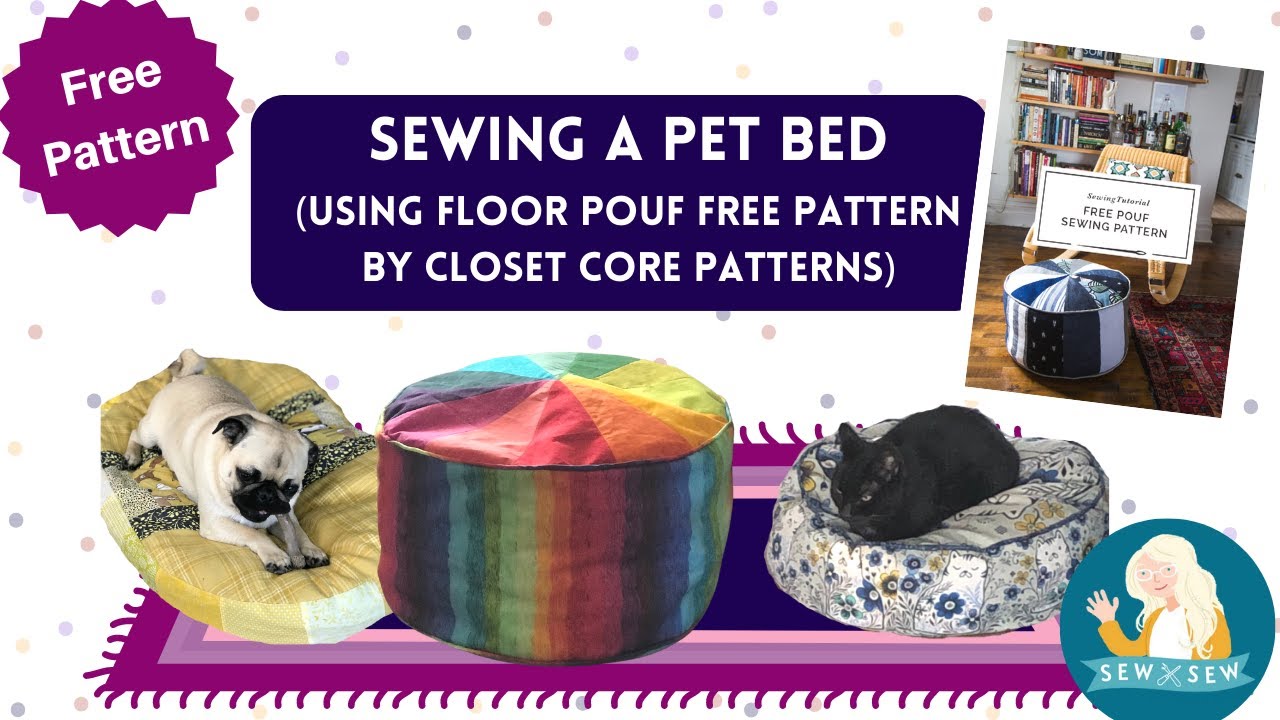 Cat Bed using Closet Core Floor Pouf Free Pattern