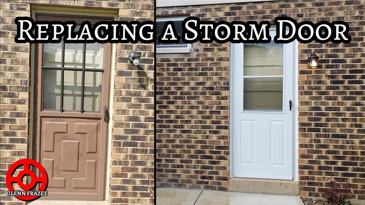 HOW TO Install a STORM DOOR 🚪 and BRICK MOULDING