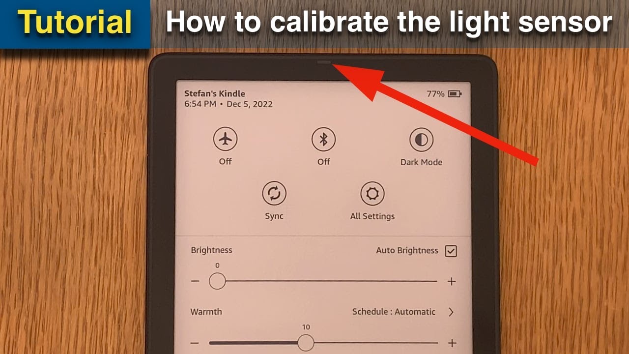 Как откалибровать датчик освещенности на Kindle Paperwhite Signature Edition