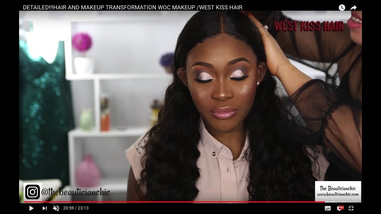 DETAILED!!!HAIR AND MAKEUP TRANSFORMATION WOC MAKEUP /WEST KISS HAIR