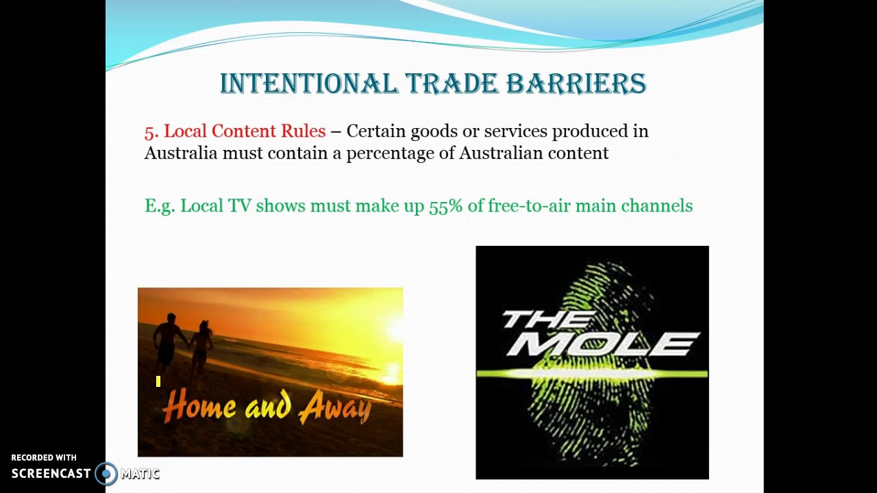 Introduction to trade liberalization and barriers to trade