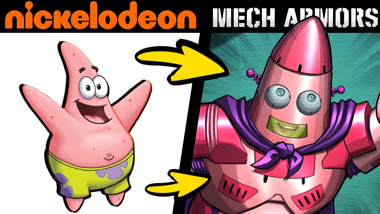 Что, если бы МУЛЬТФИЛЬМЫ NICKELODEON БЫЛИ МЕХАНИЧЕСКОЙ БРОНЕЙ?! (Шутка и спидпэйнт)