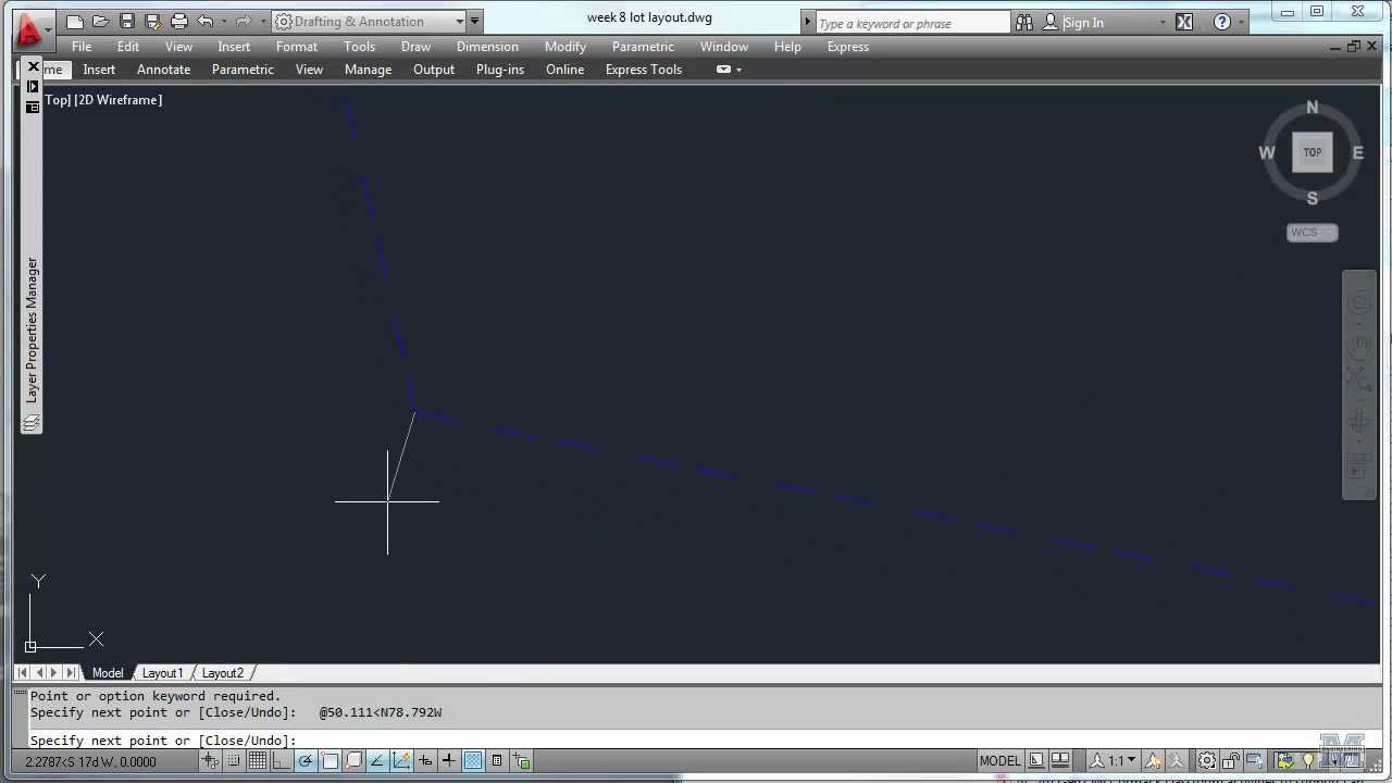 AutoCad 11 - Plotting surveying data for a lot