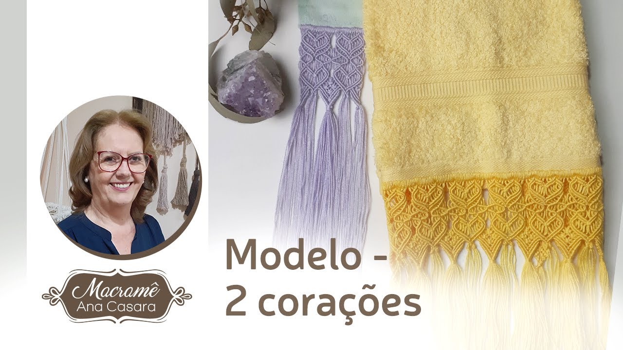 Modelo 2 corações 💕 - Fazendo tua amostra - Macramê Ana Casara