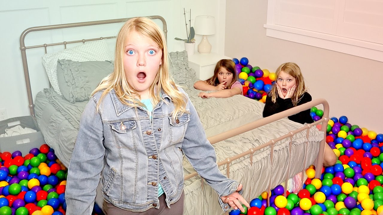 FILLED My Sister's ROOM with BALL PIT Balls PRANK!